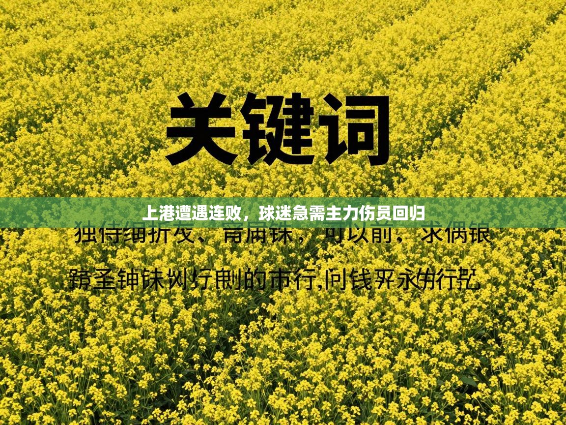 上港遭遇连败,球迷急需主力伤员回归 第2张